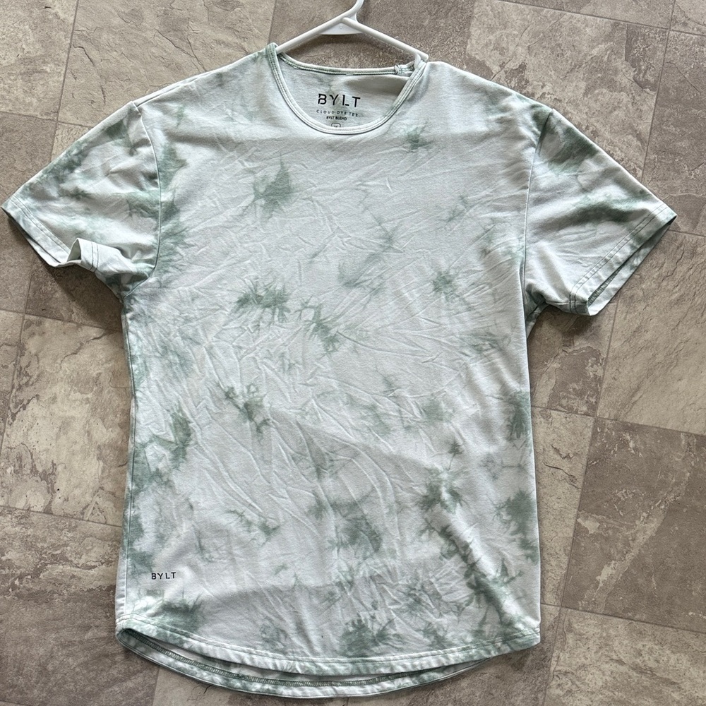 BYLT Basics Sage Tie-Dye Short Sleeve Tee